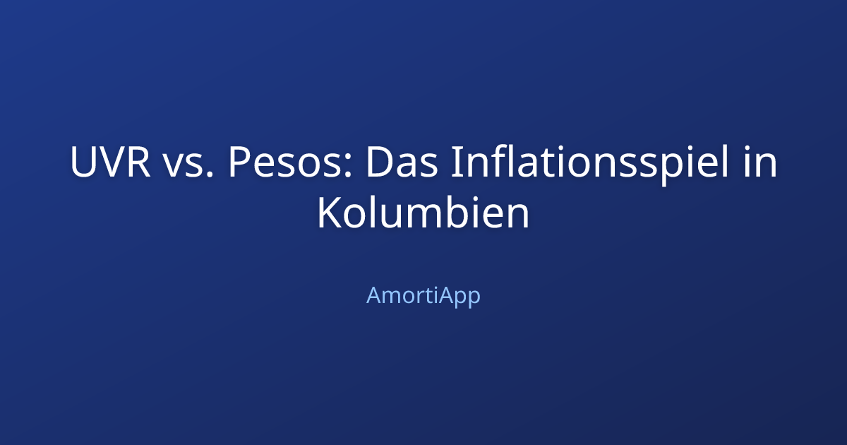 UVR vs. Pesos: Das Inflationsspiel in Kolumbien